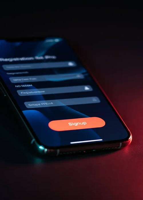 Spin Dinero Casino's user-friendly multi-step registration form interface, designed for quick and efficient new player account setup.